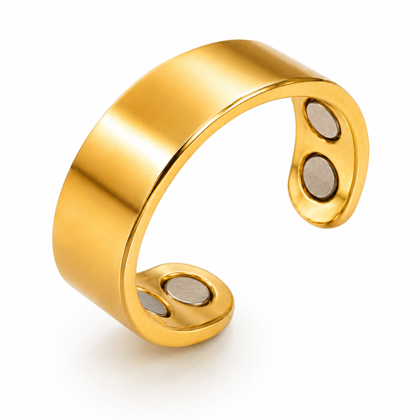 Magnetic Blood Sugar Control Ring Rose Gold Adjustable Magnetic Therapy Ring for Daily Wellness Support