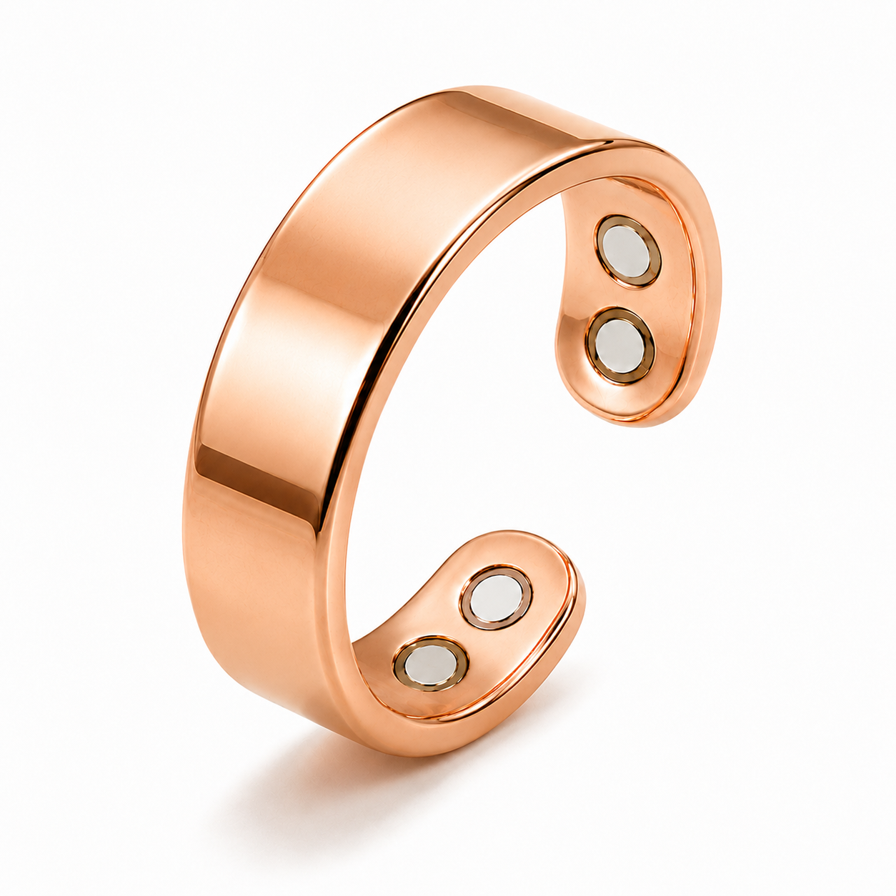 Magnetic Blood Sugar Control Ring Rose Gold Adjustable Magnetic Therapy Ring for Daily Wellness Support