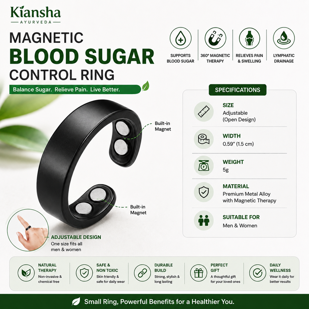 Adjustable Magnetic Wellness Ring for Men and Women, Rose Gold, Everyday Comfort and Style