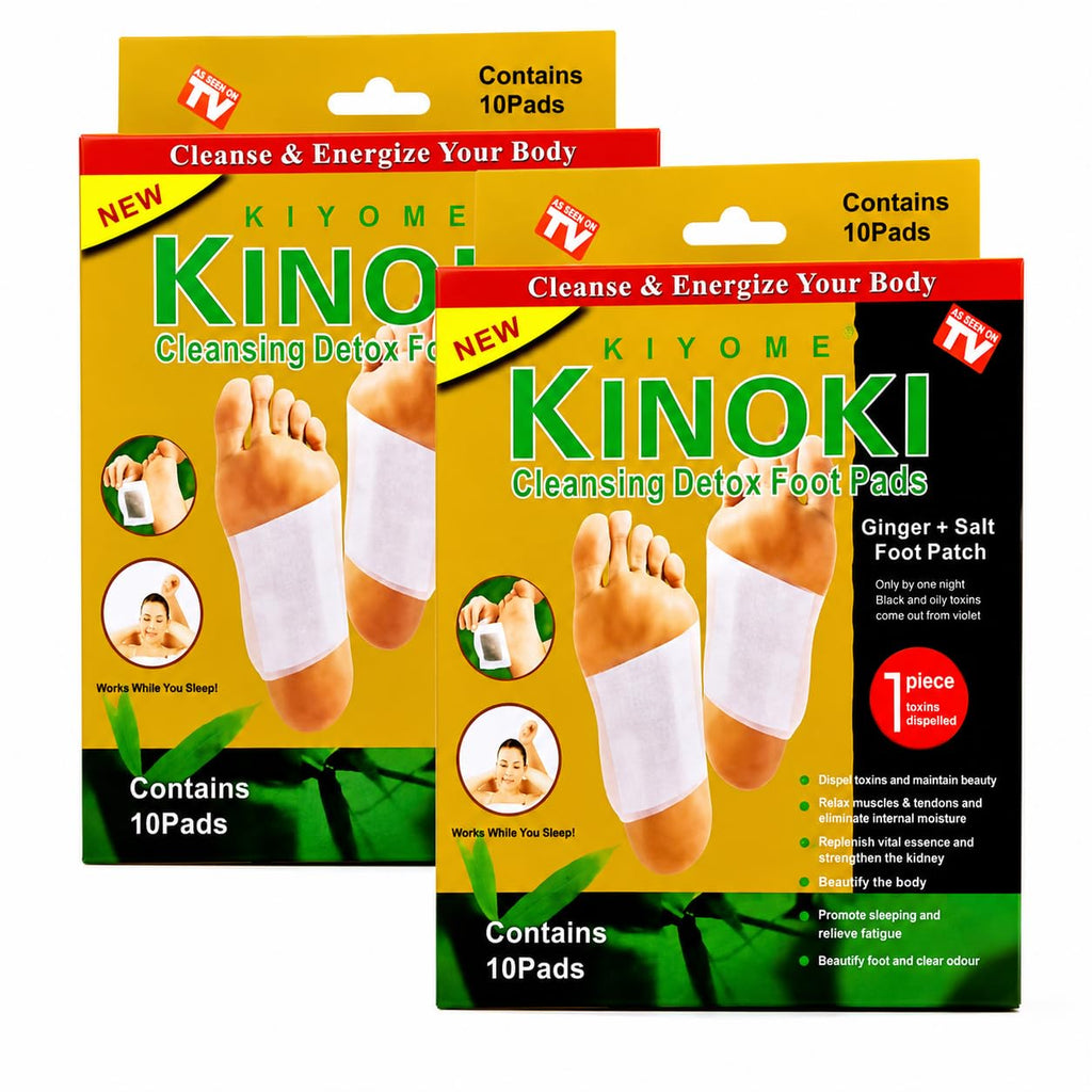Cleansing Detox Foot Pads for Natural Overnight Detox — Buy 1 Get 1 Free, Pack of 10 Pads Each