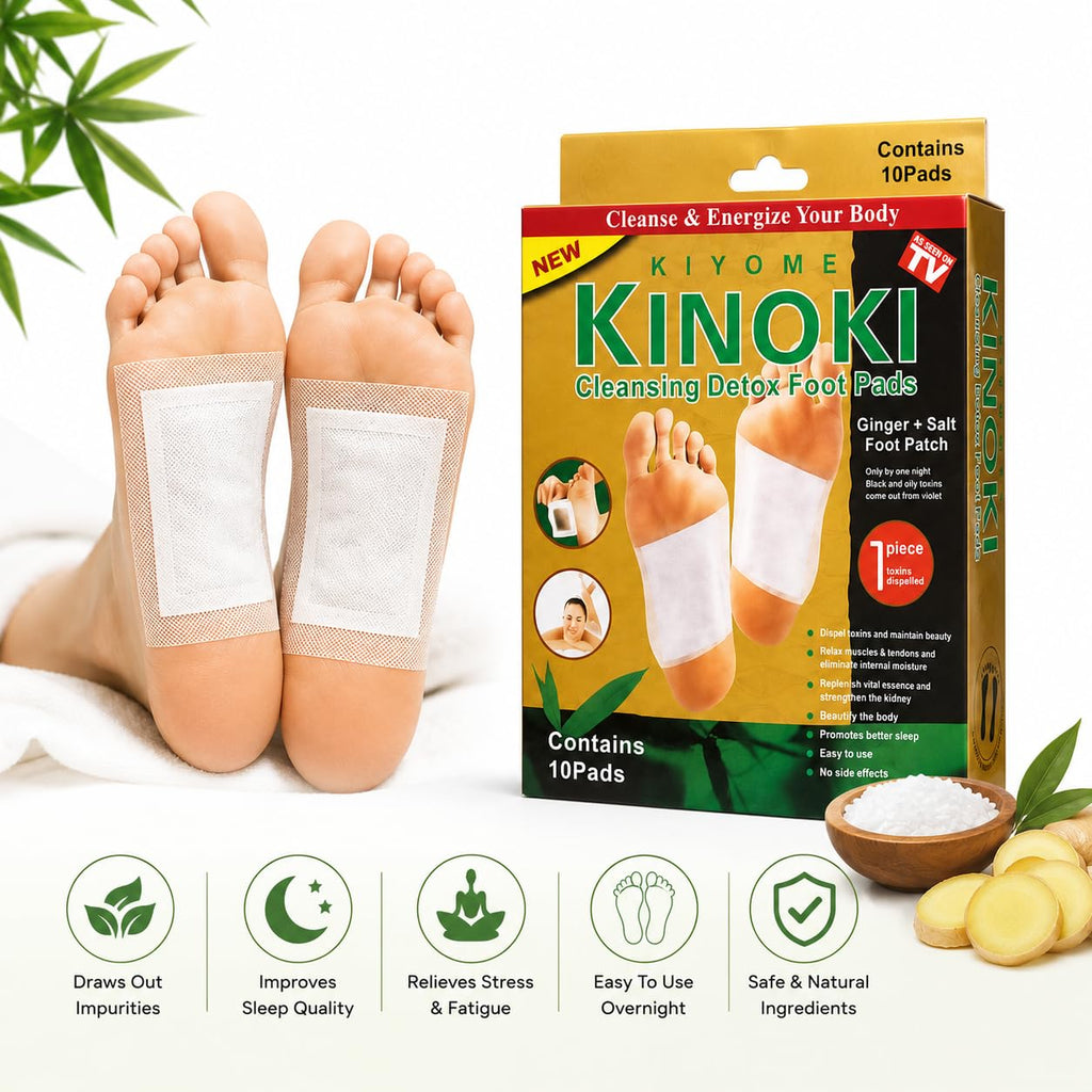 Cleansing Detox Foot Pads for Natural Overnight Detox — Buy 1 Get 1 Free, Pack of 10 Pads Each